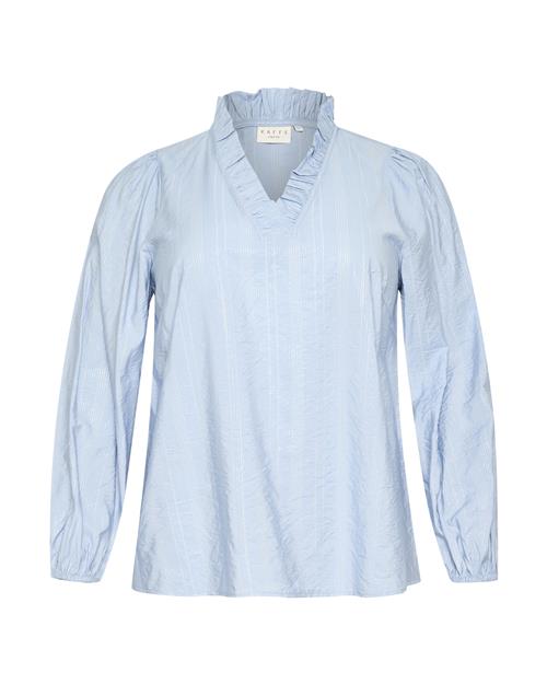 KAFFE CURVE Bluse 'Anni'  himmelblå / pastelblå / sølv