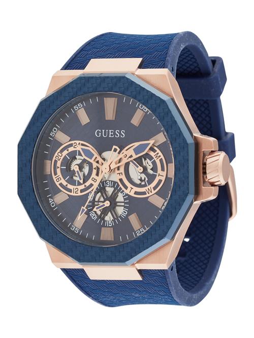 GUESS Analogt ur 'INDY'  mørkeblå / rosa guld