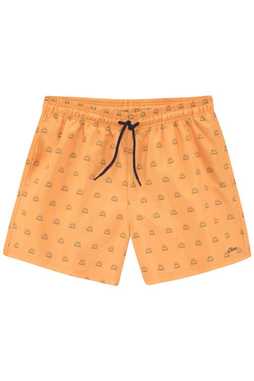 s.Oliver Badeshorts  lyseorange / sort