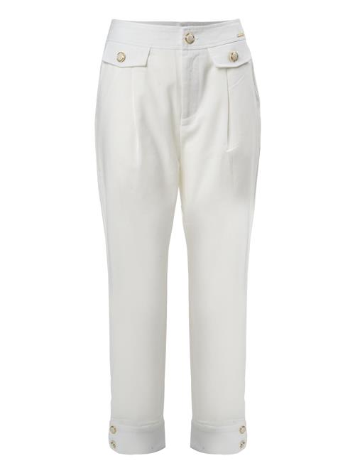 Influencer Bukser med lægfolder  hvid