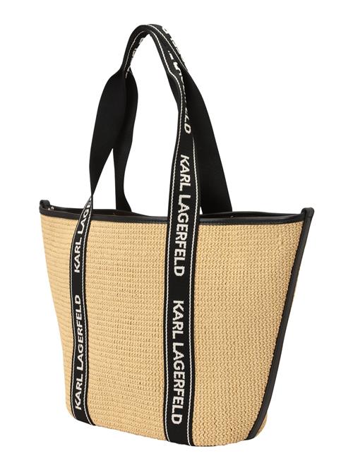 Karl Lagerfeld Strandtaske 'Essential'  sand / sort / hvid