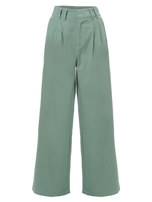 Influencer Bukser med lægfolder  petroleum