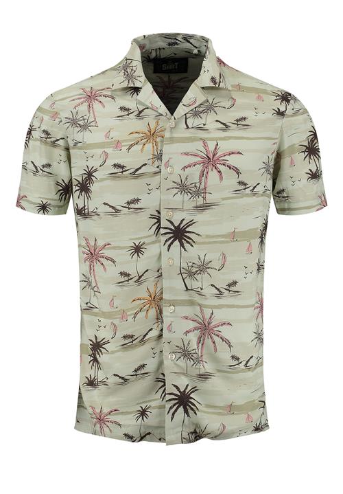 Key Largo Skjorte 'Sandbanks'  oliven / lysegrøn / mørkegrøn / lysviolet