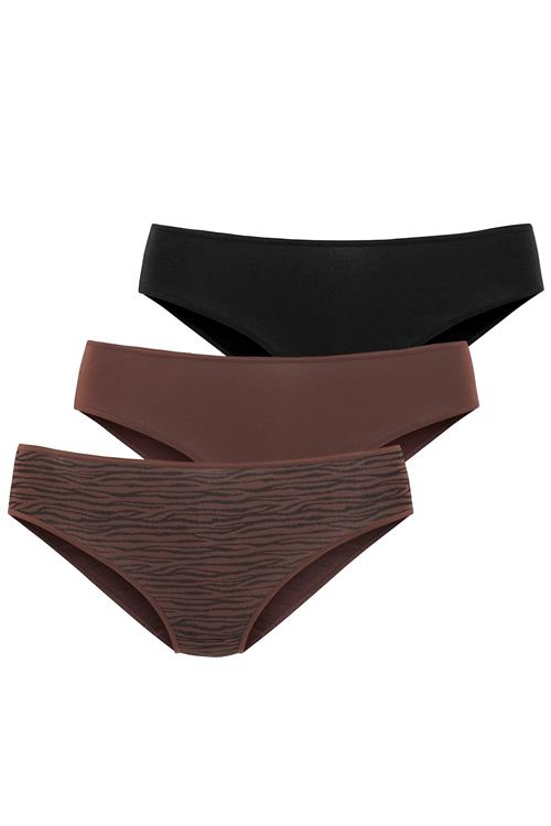 LASCANA Slip  mørkebrun / sort