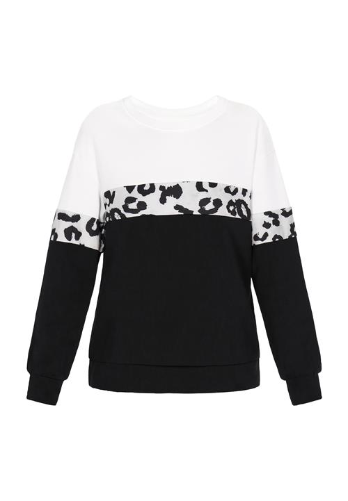 faina Sweatshirt  sort / offwhite / naturhvid