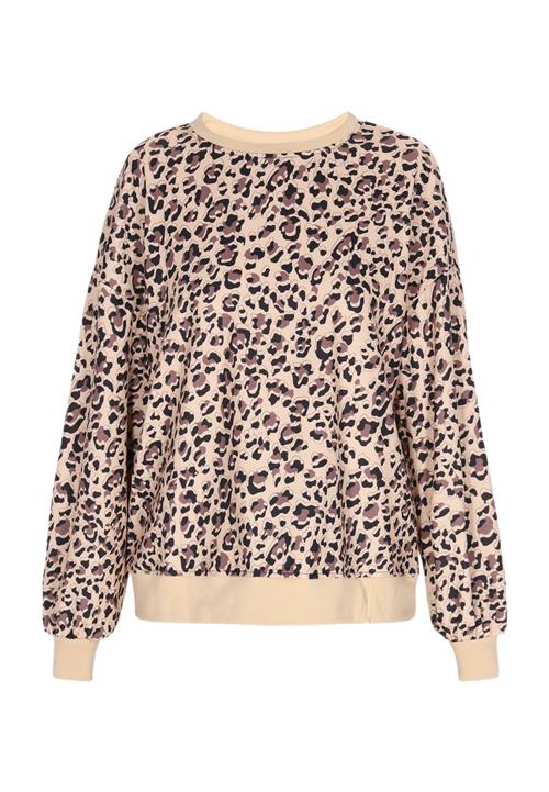 faina Sweatshirt  beige / lysviolet / sort