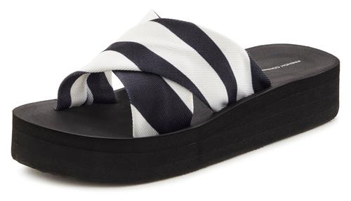 FRENCH CONNECTION Pantoletter  sort / hvid