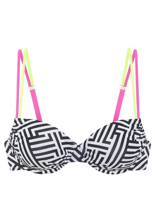 BUFFALO Bikinioverdel  citron / pink / sort / hvid