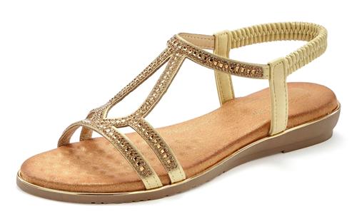 VIVANCE Sandaler med rem  guld