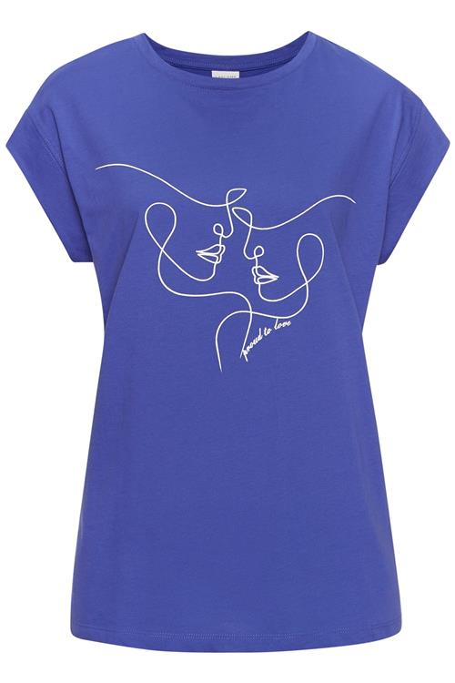 LASCANA Shirts  mørkeblå / hvid