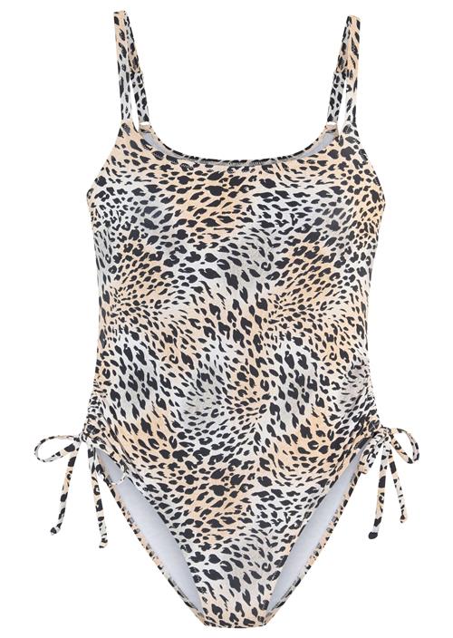 LASCANA Badedragt  lysegrå / pudder / sort / offwhite