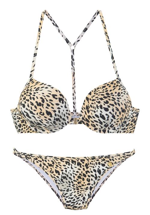 LASCANA Bikini  lysebeige / lysegrå / sort / hvid