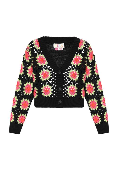 IZIA Cardigan  lysegrøn / hummer / lys pink / sort