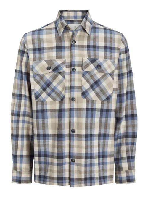 JACK & JONES Skjorte 'JPRCCRAYMOND SPRING'  beige / marin / lyseblå / hvid