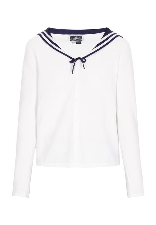 DreiMaster Maritim Cardigan 'Classic Look'  navy / hvid