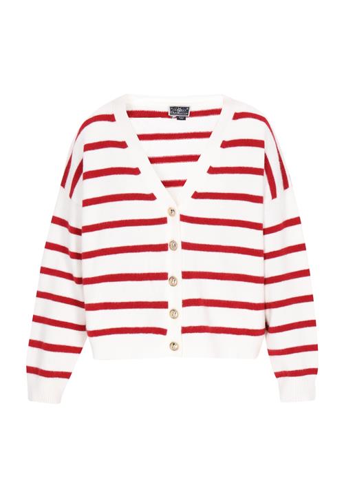 DreiMaster Maritim Cardigan  rød / offwhite