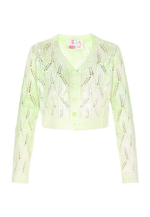 IZIA Cardigan  pastelgrøn / lysegrøn / sølv / hvid