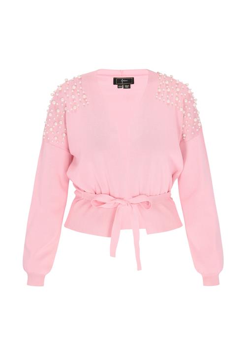 faina Cardigan  lyserød / perlehvid