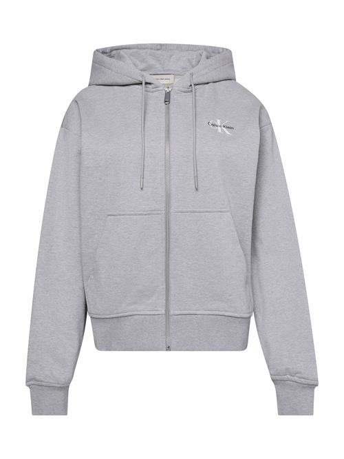 Calvin Klein Jeans Sweatjakke  grå-meleret / sort / hvid