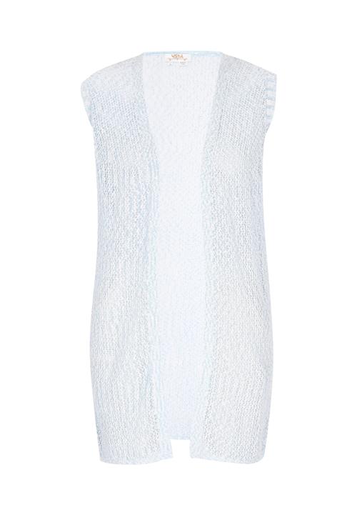 usha FESTIVAL Strikvest 'Fashion Look'  lyseblå / hvid