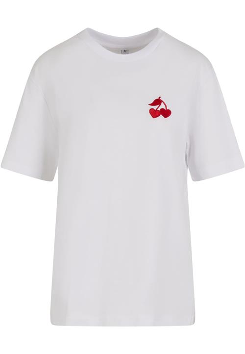 Mister Tee Shirts 'Heart Cherries'  mørkerød / hvid