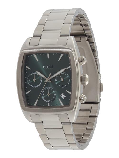 CLUSE Analogt ur 'Quartaut'  mørkegrøn / sølv / hvid