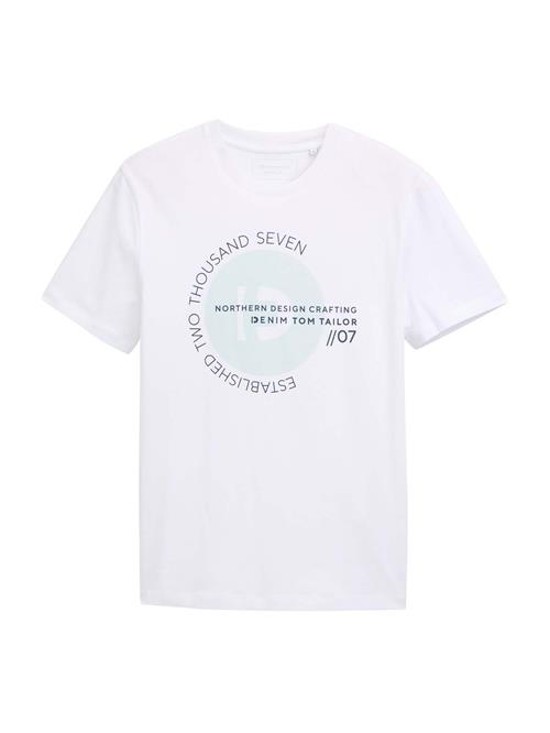 TOM TAILOR DENIM Bluser & t-shirts  lysegrøn / sort / hvid