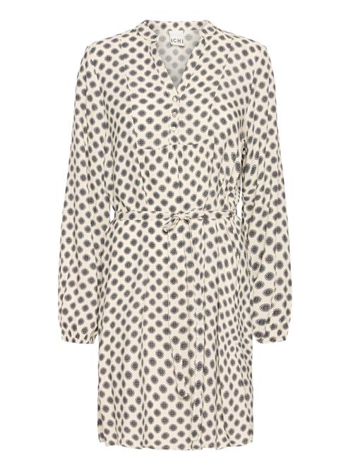 ICHI Blusekjole 'VERA DR36'  creme / sort