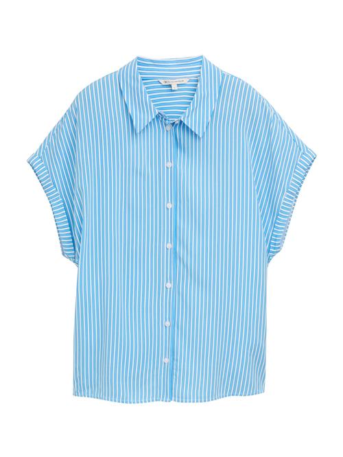 TOM TAILOR DENIM Bluse  azur / lyseblå / hvid