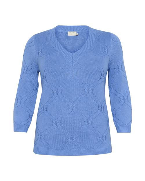 KAFFE CURVE Pullover 'Carlie'  azur