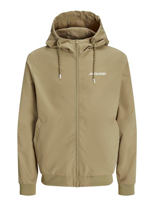 JACK & JONES Overgangsjakke 'JJERush'  mørkebeige / hvid