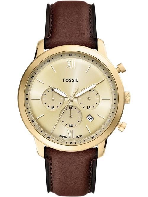 FOSSIL Analogt ur 'Neutra'  mørkebrun / guld