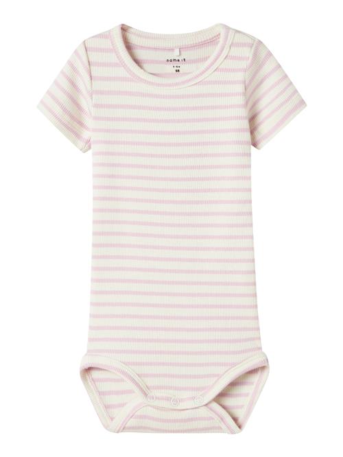 NAME IT Sparkedragt/Body 'NBNBani'  ecru / lilla