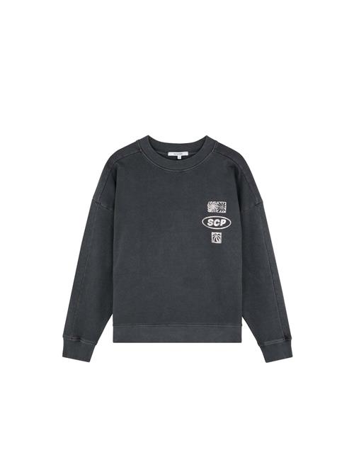 Scalpers Sweatshirt 'Moya Flow'  mørkegrå / sølv