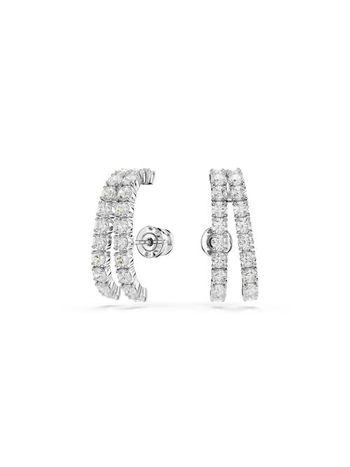 Swarovski Øreringe 'Matrix'  sølv / hvid