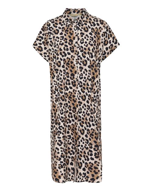 CULTURE Blusekjole  beige / karamel / sort