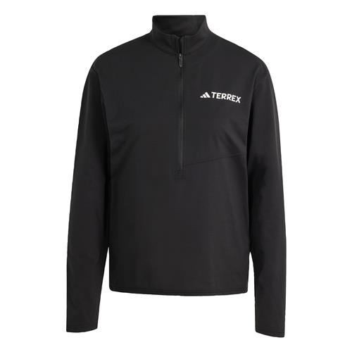 ADIDAS TERREX Funktionsbluse 'Multi Climacool 1/2 Zip Long Sleeve'  sort / hvid
