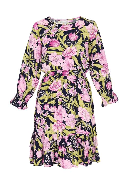 Usha Kjole  marin / grøn / lys pink / mørk pink