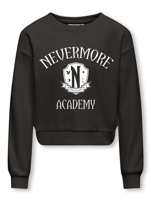 ONLY GIRLS Sweatshirt 'KOGNEVERMORE'  sort / hvid