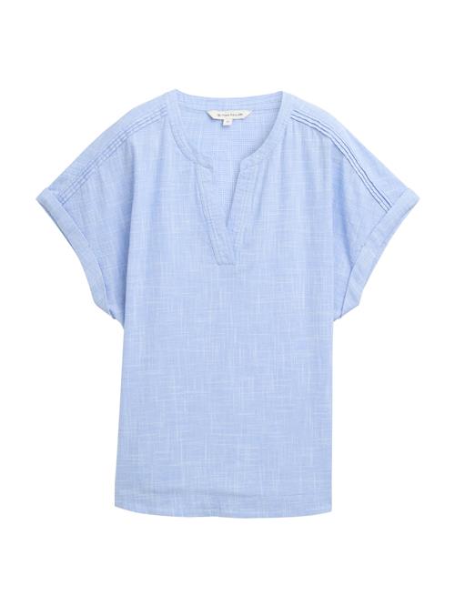 TOM TAILOR Bluse  lyseblå / hvid