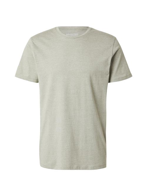 SELECTED Bluser & t-shirts 'SLHASPEN'  røggrå / hvid