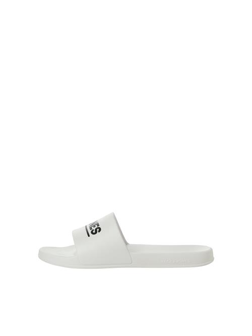 JACK & JONES Pantoletter 'JFWOllie'  sort / hvid