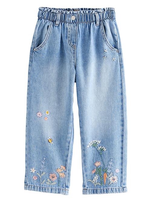 Next Jeans  blue denim / mørkegrøn / gammelrosa