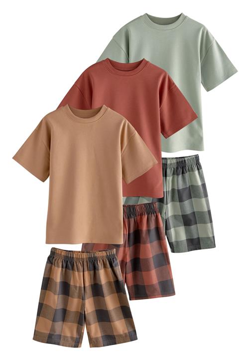 Next Nattøj  camel / kastaniebrun / mørkegrå / pastelgrøn