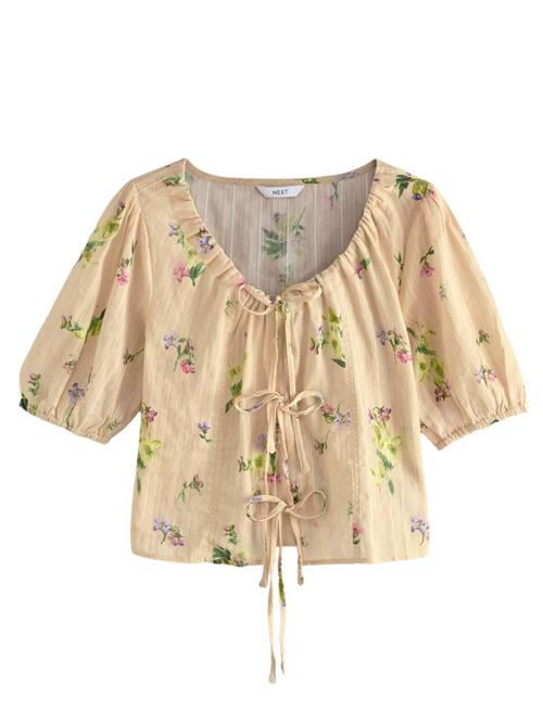 Next Bluse  beige / grøn / orkidee