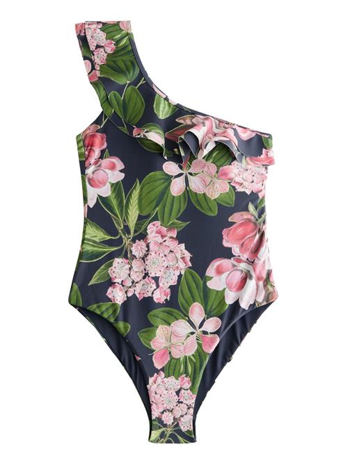 Next Badedragt  grøn / lyserød / sort