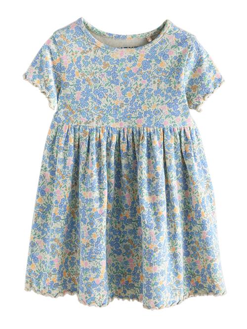 Next Kjole  dueblå / lysegrøn / orange / gammelrosa