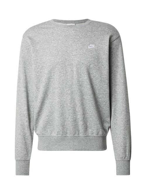 Nike Sportswear Sweatshirt 'Club Fleece'  grå-meleret / hvid