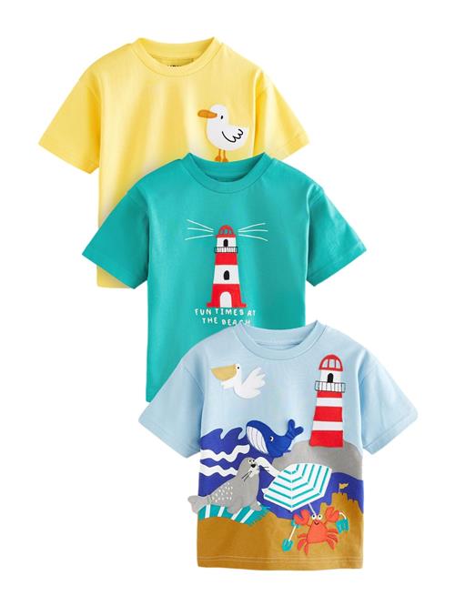 Next Shirts  cyanblå / lyseblå / mørkegul / rød