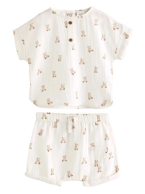 Next Sæt  lysebrun / hvid